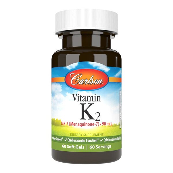 Carlson Labs - Vitamin K2 MK-7 90 mcg, 60 softgels