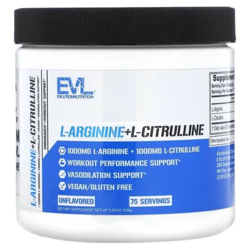 EVLution Nutrition - L-Arginine + L-Citrulline - 150g