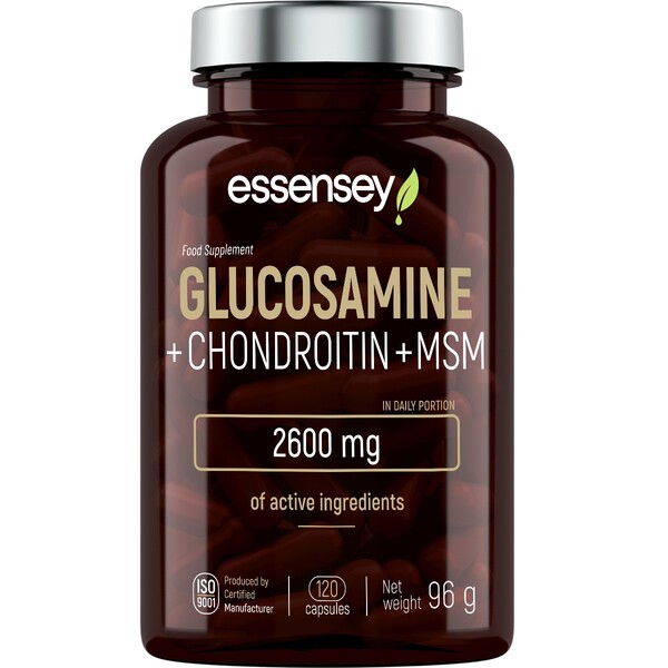 Essensey - Glucosamin + Chondroitin + MSM 120 kapsler