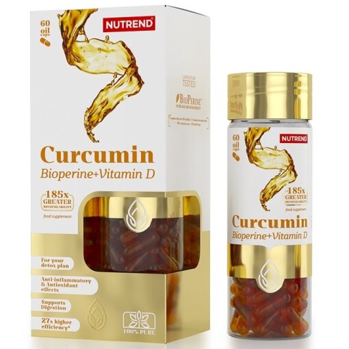 Nutrend - Curcumin + Bioperine + Vitamin D - 60 caps