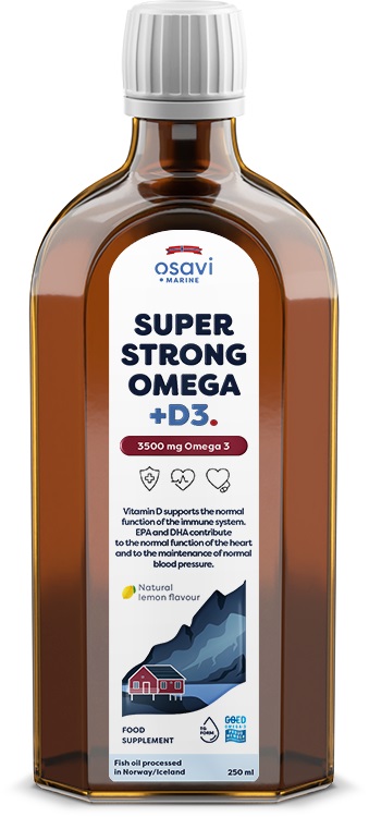 Osavi - Super Strong Omega + D3, 3500mg Omega 3 (Lemon) - 250 ml.