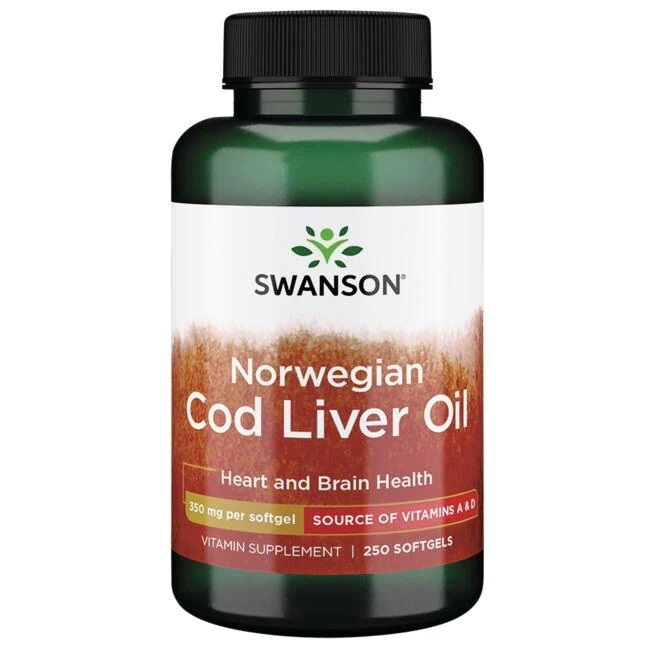 Swanson - Cod Liver Oil, 350mg - 250 softgels