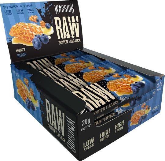 Warrior - Raw Protein Flapjack, Honey Berry - 12 bars