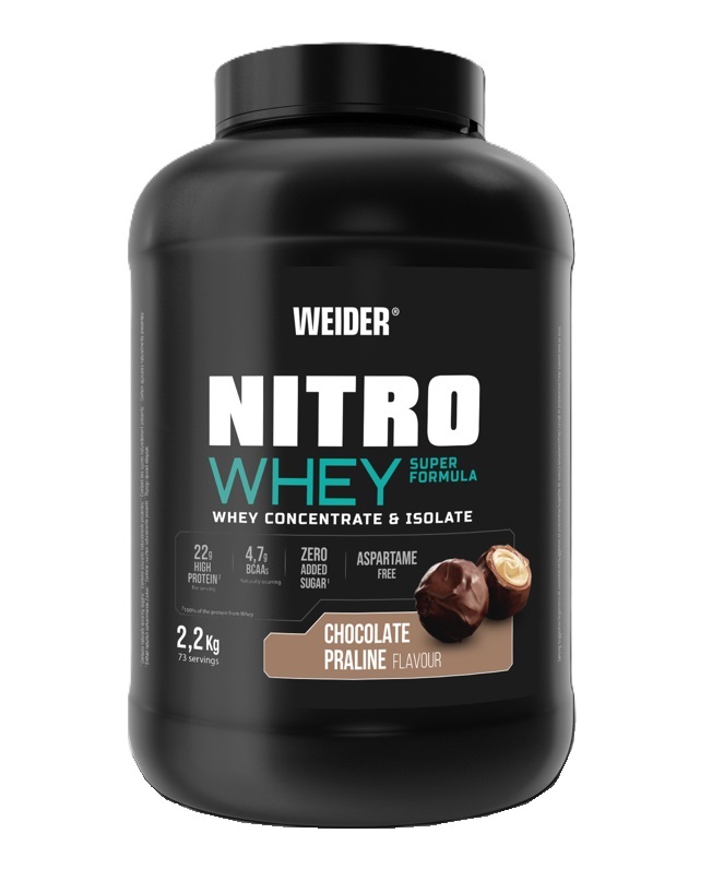 Weider - Nitro Whey Super Formula, Chocolate Praline - 2200g