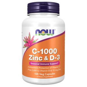 C-1000 Zinc & D-3 Veg Capsules