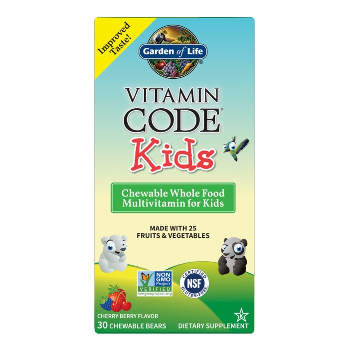 Garden of Life - Vitamin Code Kids Tyggebar Multivitamin til Børn, Cherry Berry - 60 tyggebamser