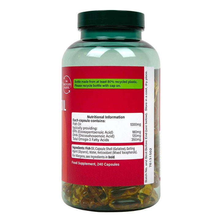 Holland & Barrett - Omega 3 Fiskeolie, 1000mg - 240 kapsler - Billede 2
