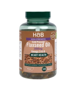 Holland & BarrettVegan High Strength Flaxseed Triple Omega 3-6-9 Oil 120 Capsules(416)Heart HealthEveryday Health