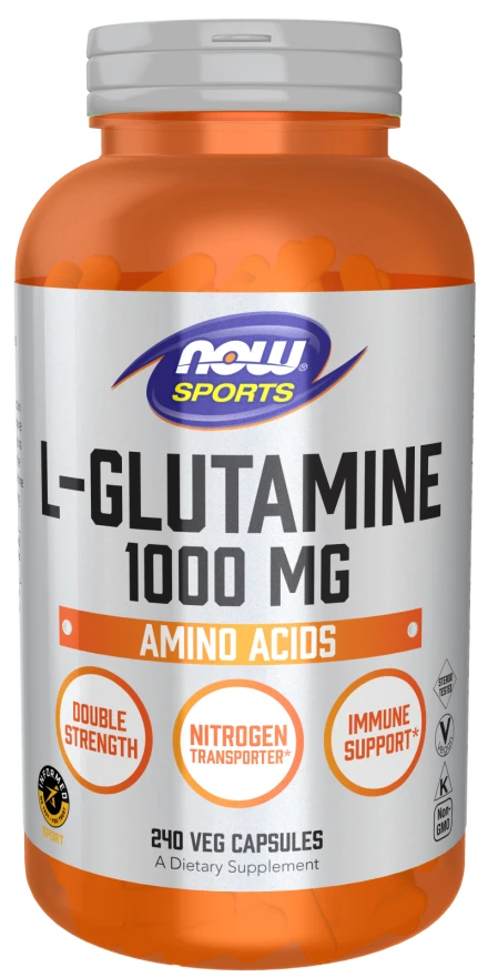 NOW Foods - L-Glutamine, 1000mg - 240 vcaps - Billede 4