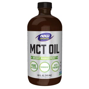 MCT Oil Liquid in Glass Bottle