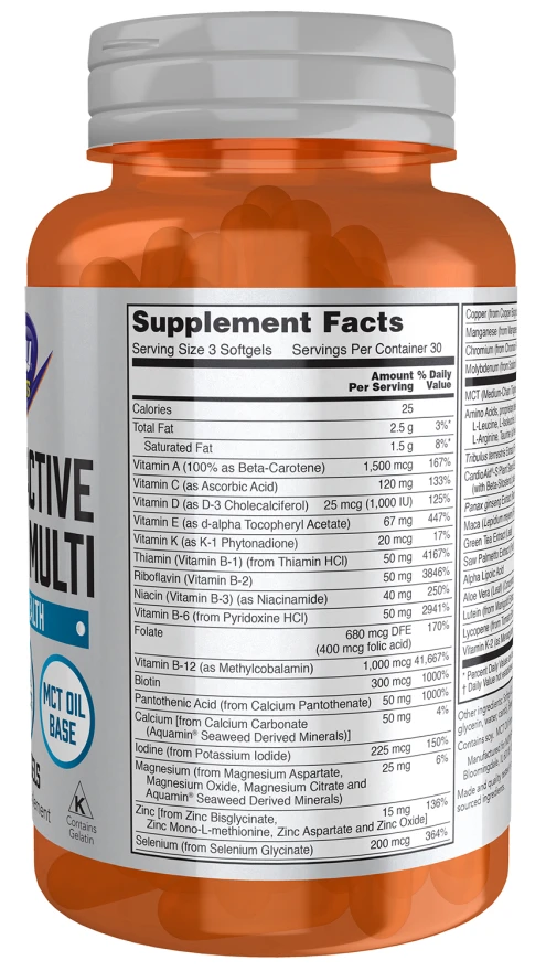 NOW Foods - Mænds Aktive Sports Multi - 90 bløde kapsler - Billede 2