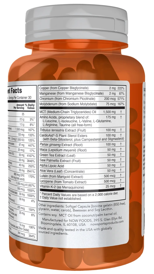 NOW Foods - Mænds Aktive Sports Multi - 90 bløde kapsler - Billede 3
