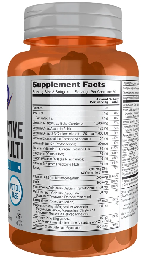 NOW Foods - Mænds Aktive Sports Multi - 90 bløde kapsler - Billede 4