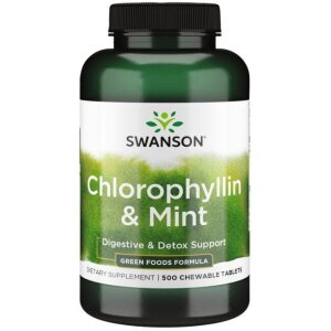 SWANSON Chlorofil z miêt¹ 500 tabl do ssania