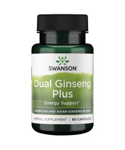 SWANSON Dual Ginseng Plus 60 kaps