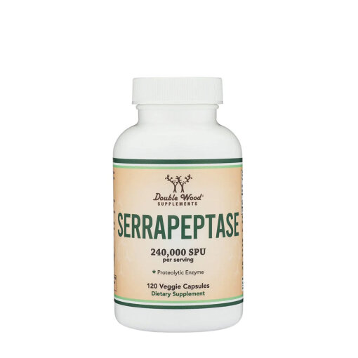 Double Wood Supplements Serrapeptase  (120 Capsules)