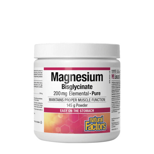 Natural Factors Magnesium Bisglycinate Pure 200 mg  (145 g)