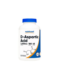 Nutricost D-Aspartic Acid Capsules (180 Capsules)