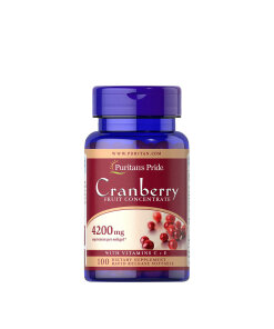 Puritan's Pride Cranberry Fruit Concentrate with C & E 4200 mg (100 Softgels)