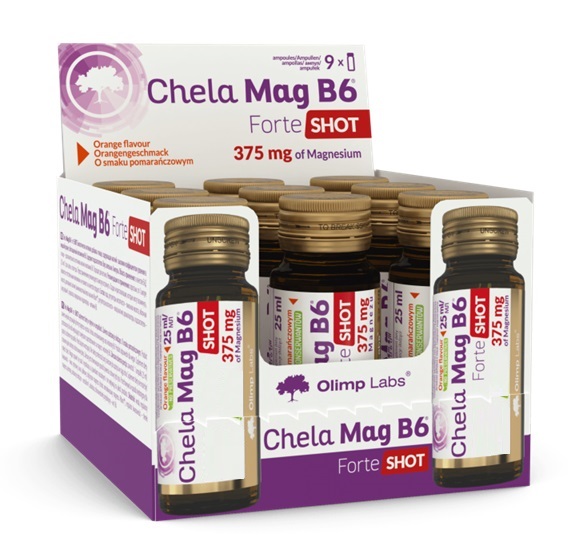 Olimp Nutrition - Chela Mag B6 Forte Shot, Orange - 9 x 25 ml.