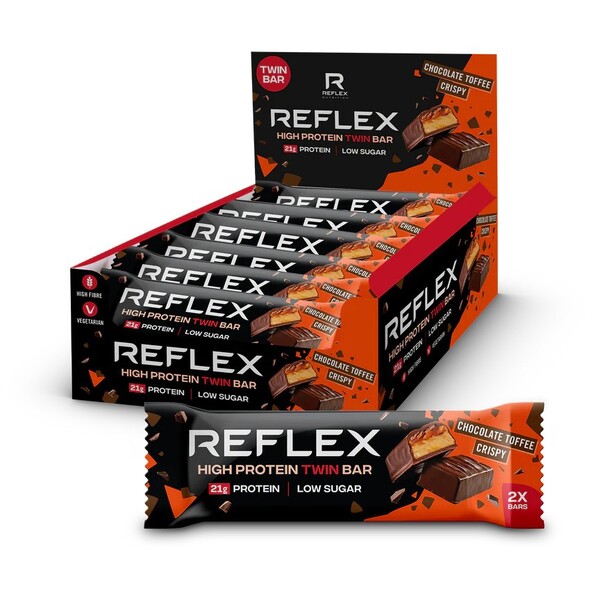 Reflex Nutrition - High Protein Twin Bar, Chocolate Toffee Crispy - 12 x 60g