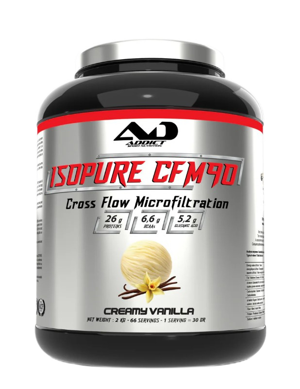 Addict Sport Nutrition - Isopure CFM90 creme-vanilje + 2000 g