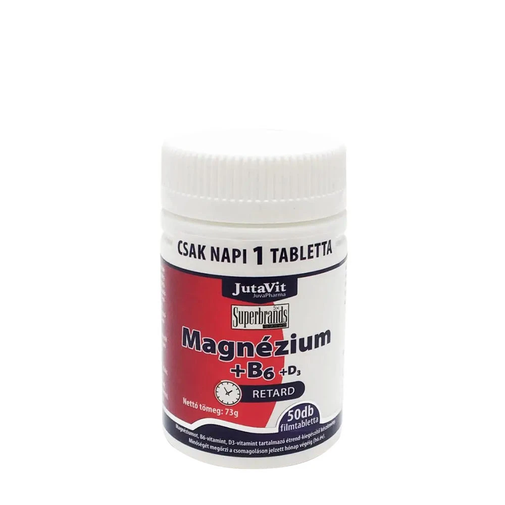 JutaVit Magnesium 250 mg + B6 With Extended Release (50 Tablets)