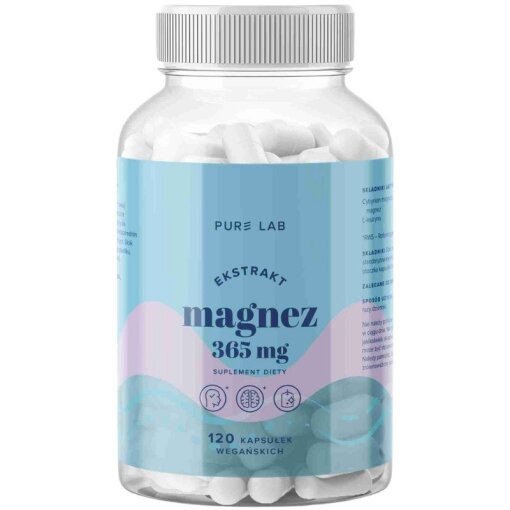 PURE LAB Magnesium 365 mg  (120 caps.)