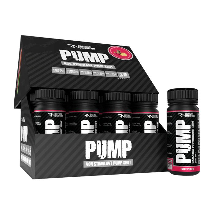 Refined Nutrition - Pump Non-Stim Shot, Fruit Punch - 12 x 60 ml.
