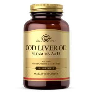 SOLGAR Cod Liver Oil - Vitamins A&D (100 caps)