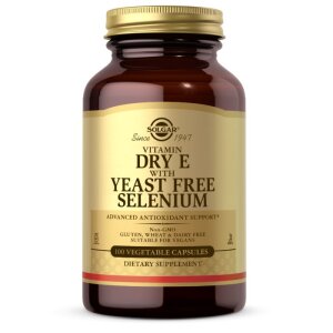 SOLGAR Dry Vitamin E with Yeast Free Selenium (100 caps)