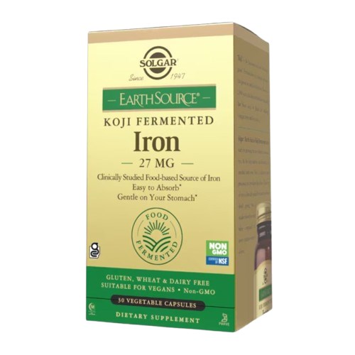Solgar - Earth Source Koji Fermenteret Jern 27 mg, 30 kapsler