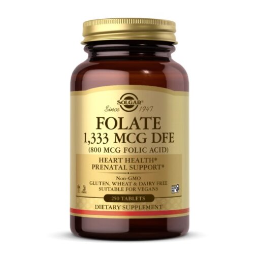 SOLGAR Folate 1333 mcg DFE (800 mcg Folic Acid) (250 tabs)