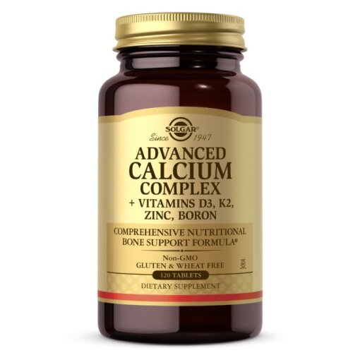 SOLGAR Ultimate Bone Support - Advanced Calcium Complex (D3 + K2 + Zinc + Boron) (120 tabs)