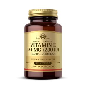 SOLGAR Vitamin E 134 mg (200 IU) pure d-Alpha Tocopherol (100 gels))