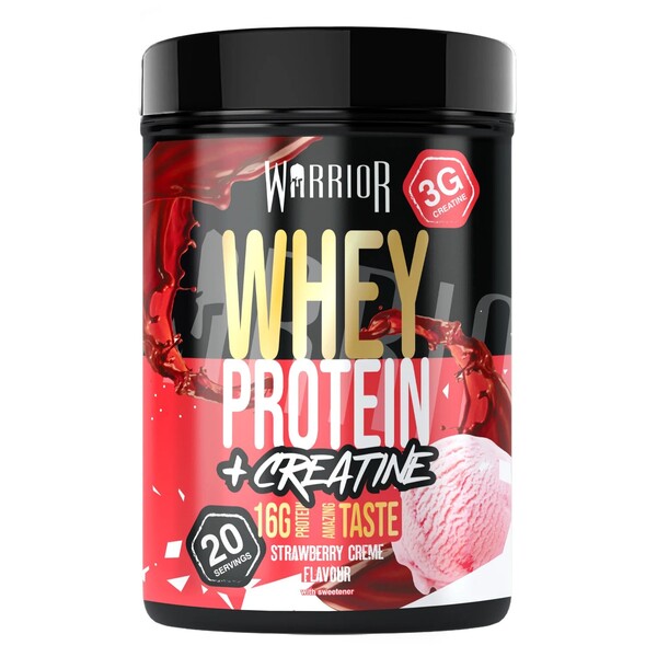 Warrior - Whey Protein + Creatine, Strawberry Creme - 500g