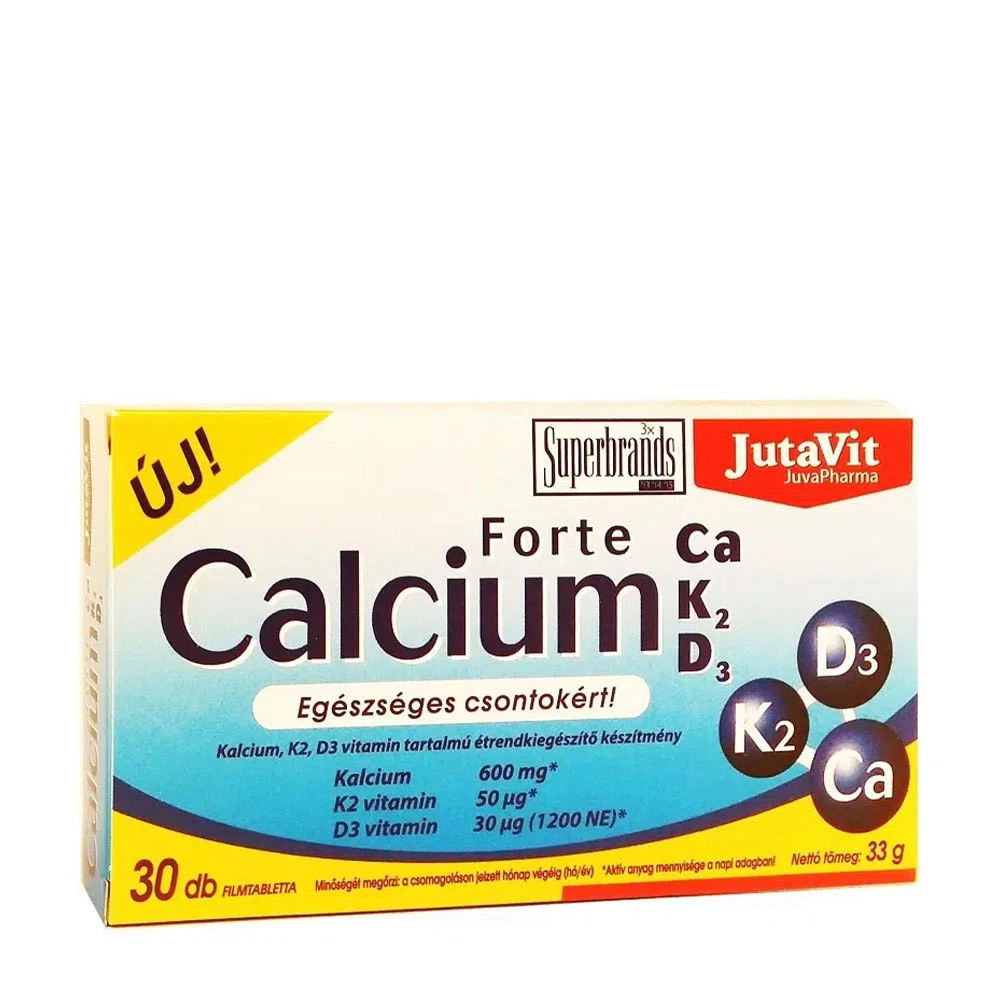 JutaVit - Calcium Forte med Ca/K2/D3 30 tabletter