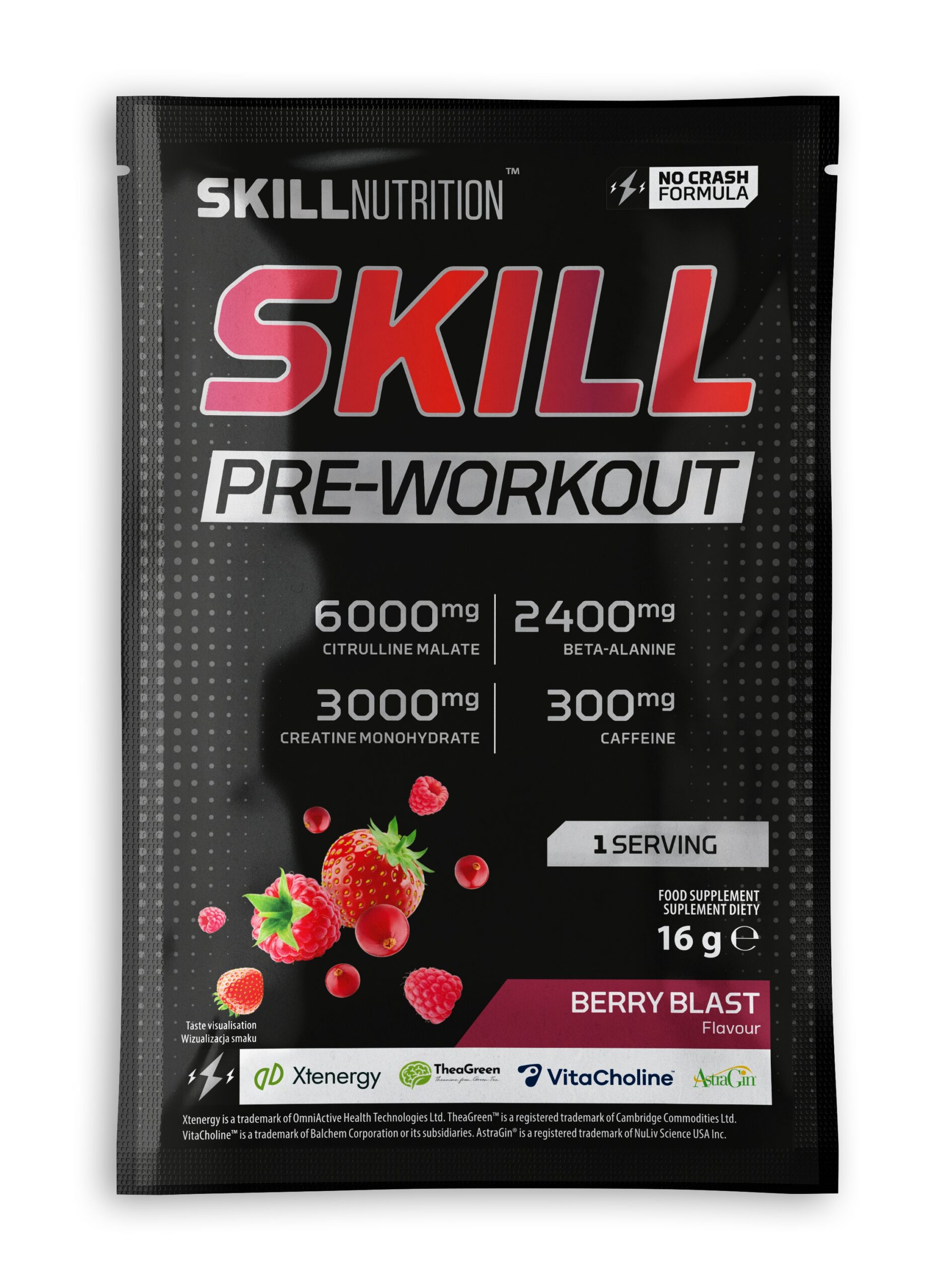 Skill Nutrition - Skill Pre-Workout, Berry Blast - 16g (1 serving)