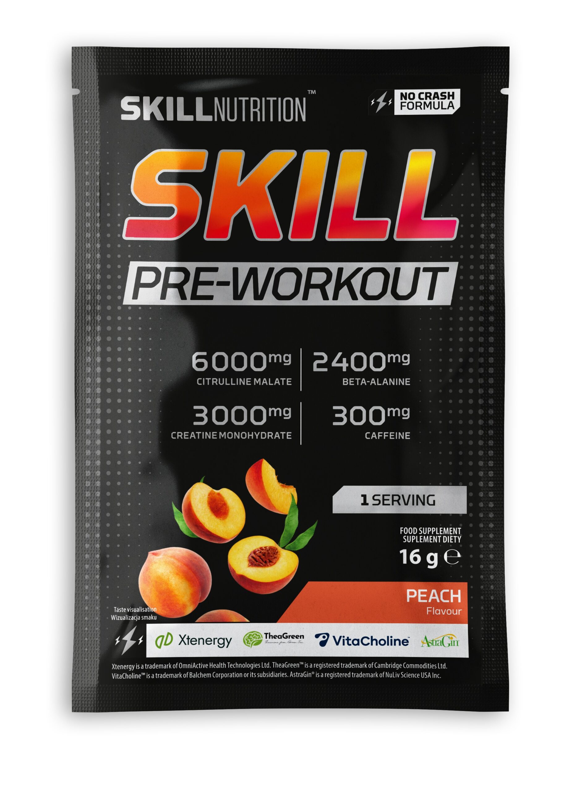 Skill Nutrition - Skill Pre-Workout, Peach - 16g (1 serving)