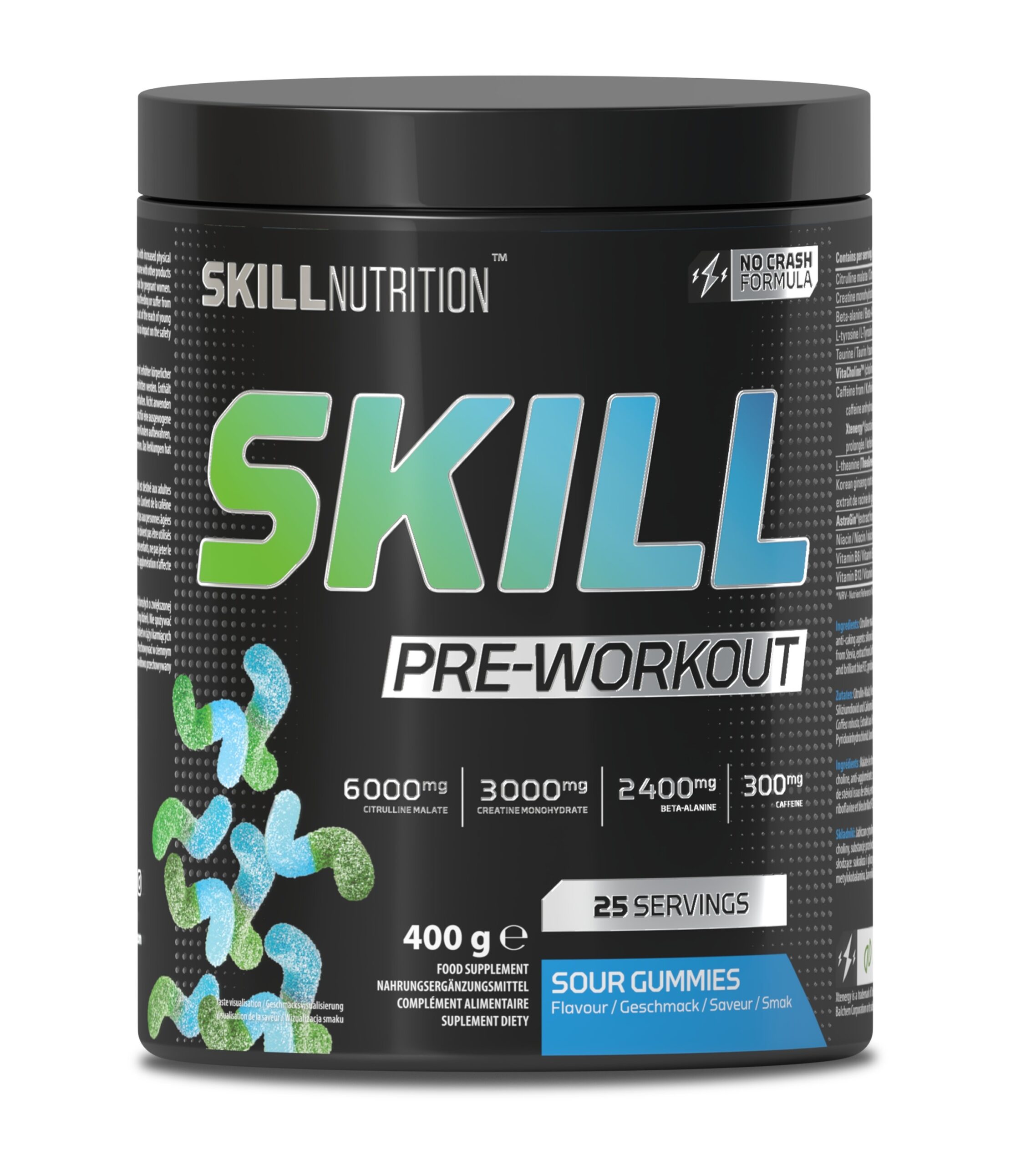 Skill Nutrition - Skill Pre-Workout, Sour Gummies - 400g