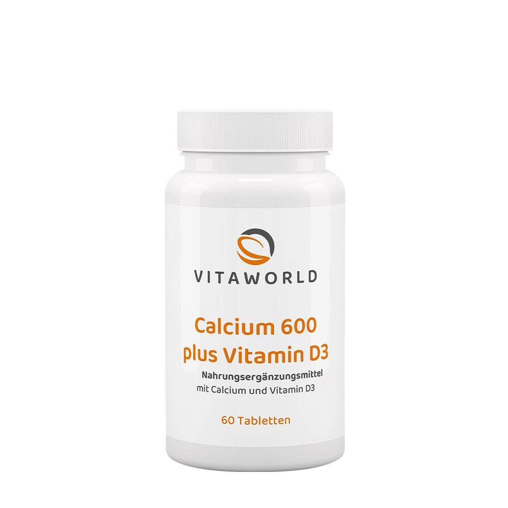 Vitaworld - Calcium 600 plus vitamin D3 60 tabletter