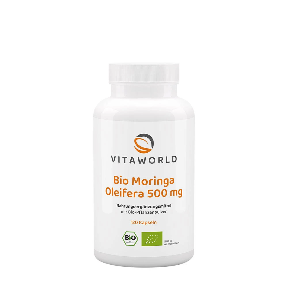 Vitaworld - Moringa Oleifera Økologisk 500 mg (120 Kapsler)