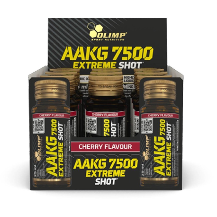 Olimp Nutrition - AAKG 7500 Extreme Shot, Cherry - 9 x 25 ml.