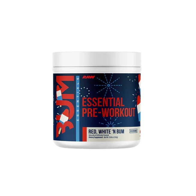Raw Nutrition - CBUM Essential Pre-Workout, Red White 'N Bum - 393g