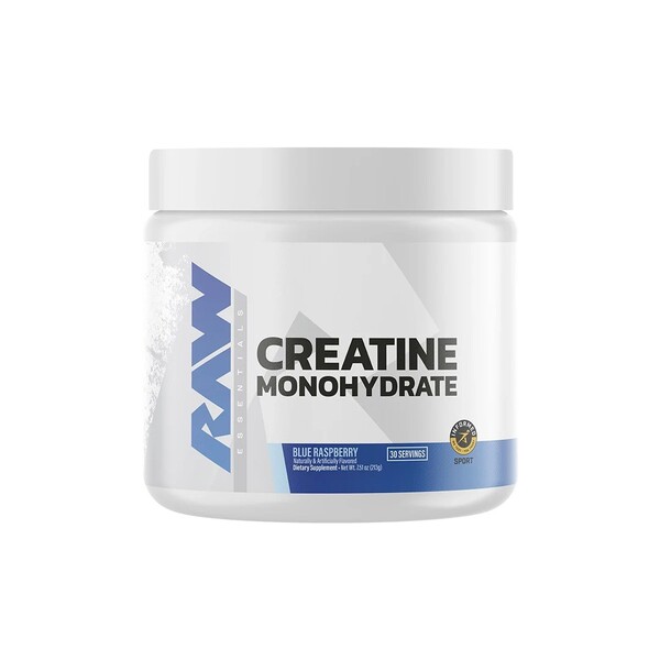 Raw Nutrition - Creatine Monohydrate, Blue Raspberry - 213g