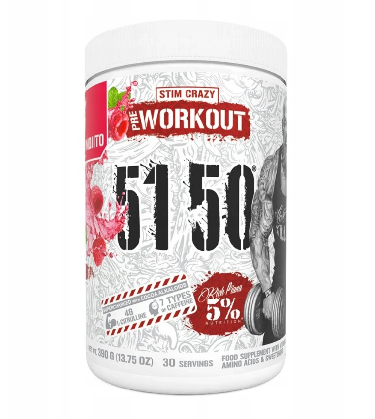 5% Nutrition - Legendarisk serie hindbær mojito + 390 g