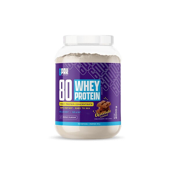 6PAK - Wheprotein, chokolade + 2000g