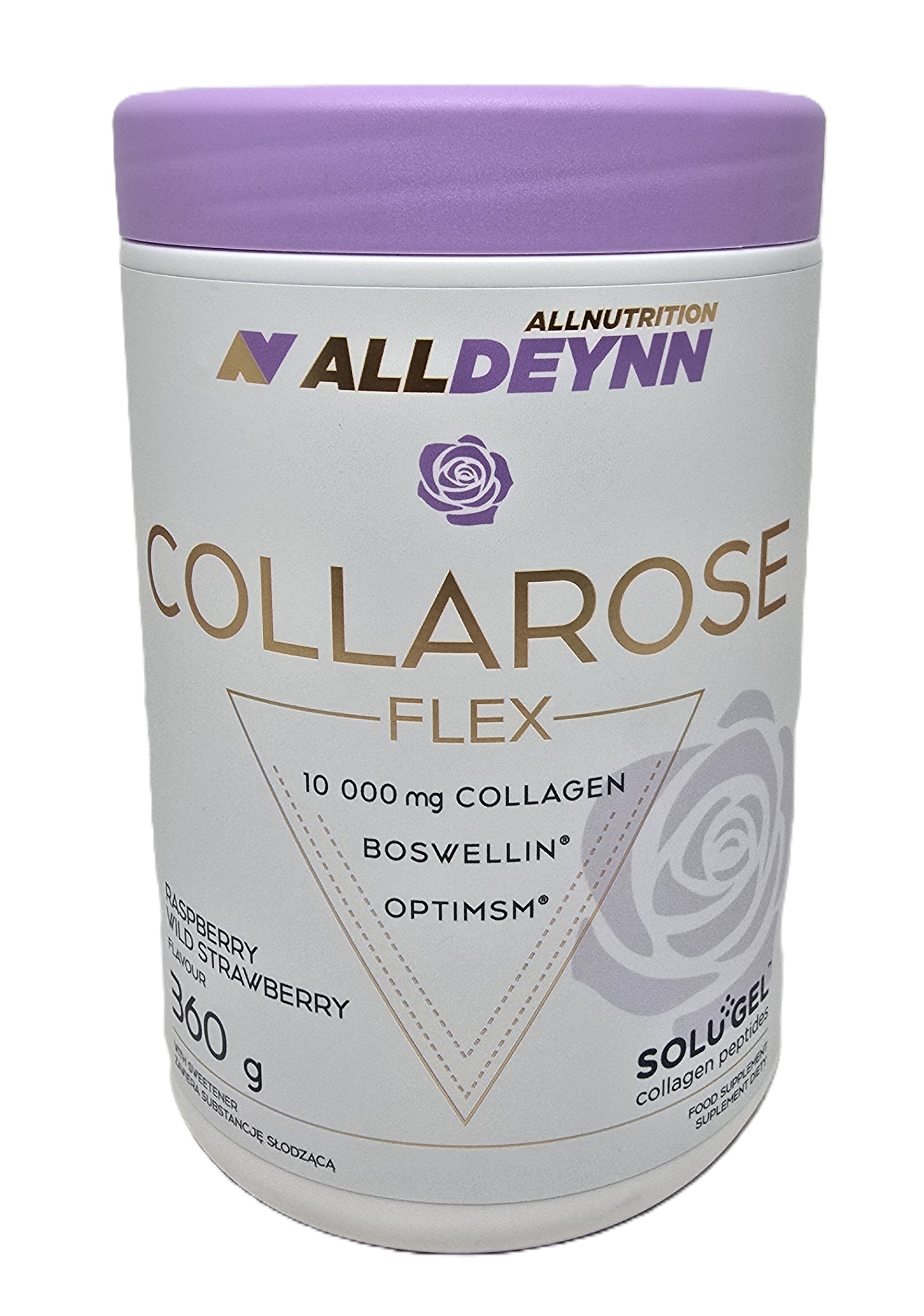 Allnutrition - AllDeynn Collarose Flex hindbær og vilde jordbær 360 g
