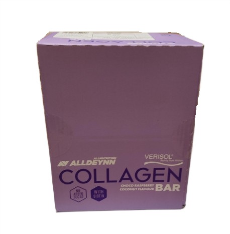 Allnutrition - Alldeynn Collagen Bar, Chokolade hindbær kokos + 24 x 40 g