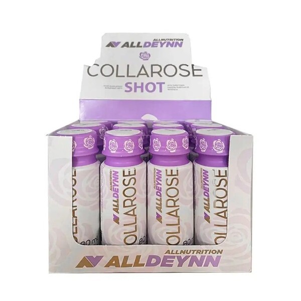 Allnutrition - AllDeynn Collarose Shot hindbær og vilde jordbær + 12 x 80 ml